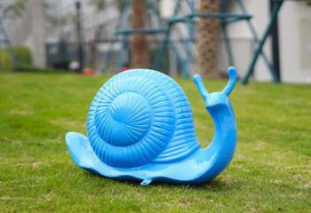 新樂彩繪蝸牛雕塑廠家，園林動物小品，玻璃鋼蝸牛雕塑生產(chǎn)