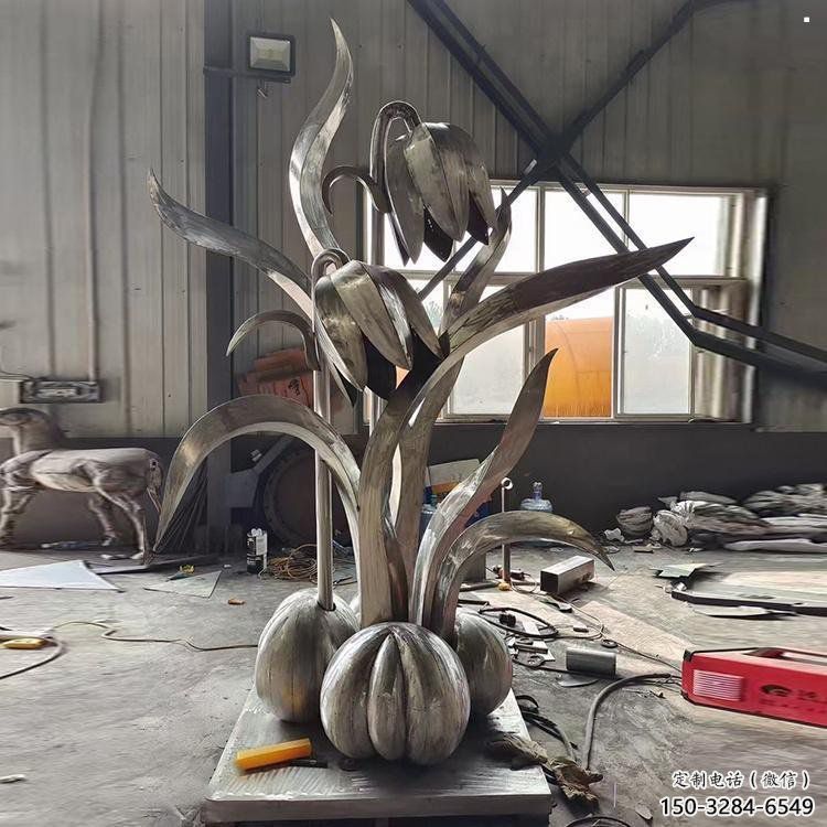 松北木棉花雕塑制造商，城市雕塑，不銹鋼木棉花雕塑廠家
