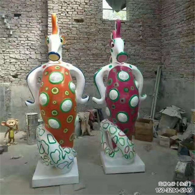 道里幼兒園河馬雕塑，動(dòng)漫文化雕塑，卡通動(dòng)物制作