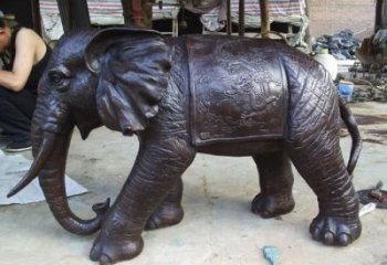 哈爾濱庭院大象雕塑定做，廣場雕塑，室外銅大象雕塑提供