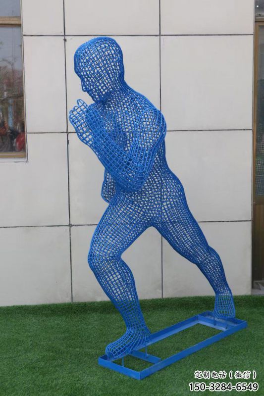 長沙鏤空跑步雕塑，標識雕塑，烤漆鐵藝人物雕塑優(yōu)選