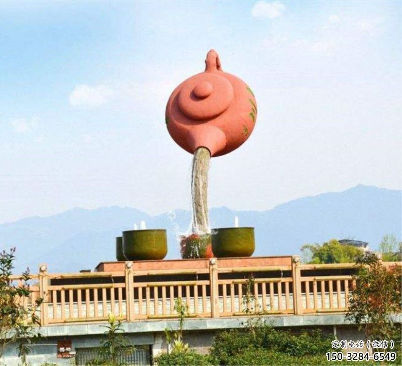 洮北公園天壺雕塑工廠，不銹鋼材質，圓雕形式