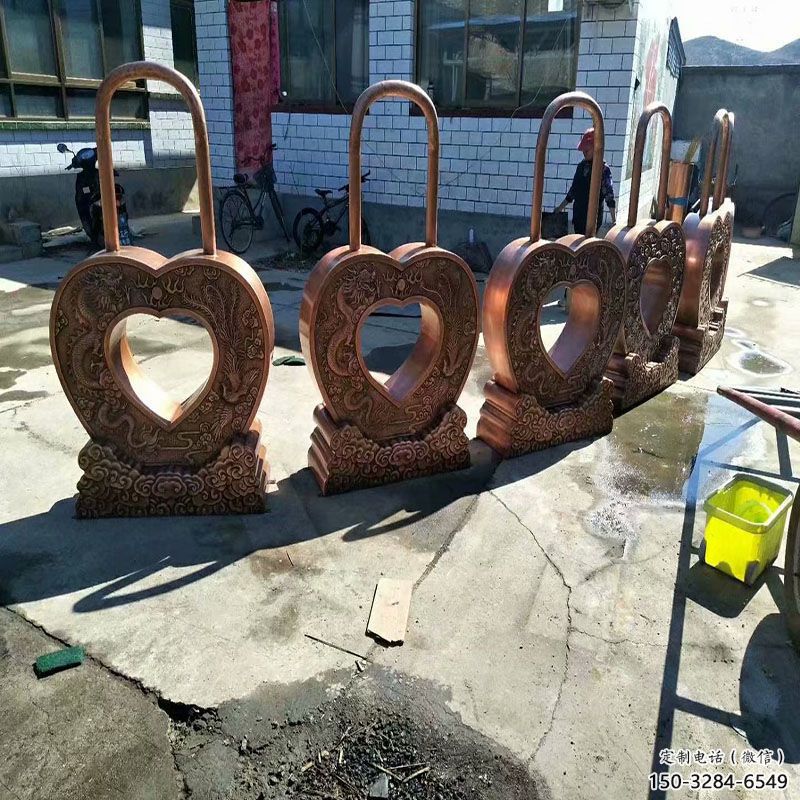 四平景觀同心鎖雕塑供應，藝術雕塑，現代鎖子雕塑供求