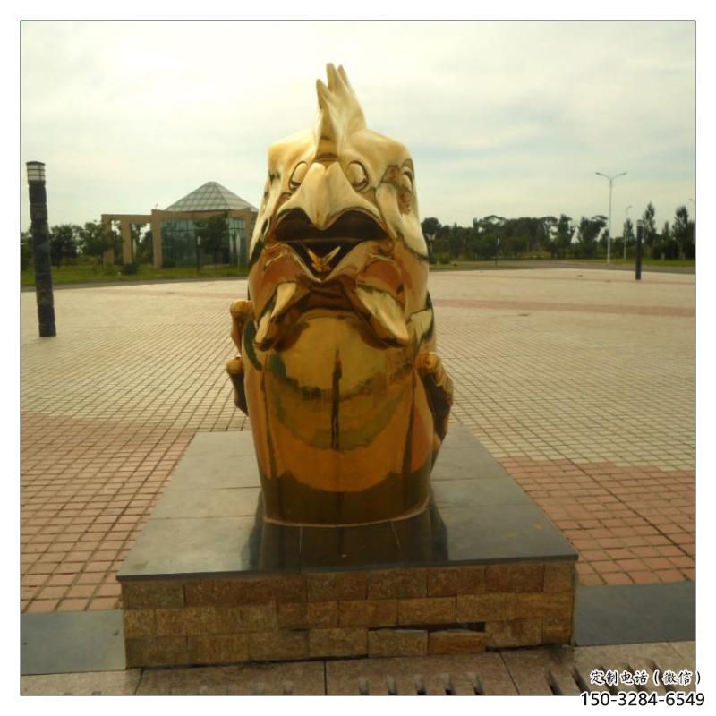 揚州不銹鋼生肖雕塑，鍍鈦工藝，公園廣場戶外擺放