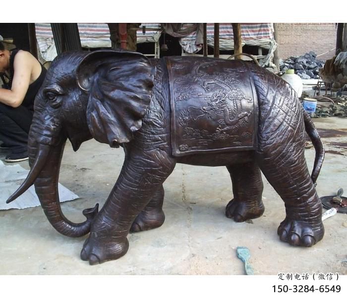 無錫庭院大象雕塑定做，廣場雕塑，室外銅大象雕塑提供