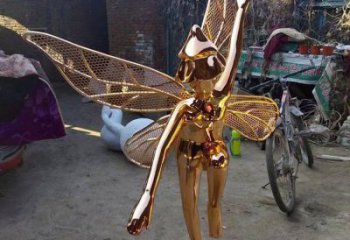 襄樊小精靈雕塑，抽象卡通雕塑，美陳人物擺件