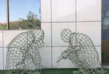 咸寧鏤空對(duì)弈雕塑標(biāo)準(zhǔn)，廣場(chǎng)雕塑，鐵藝民俗人物雕塑供給