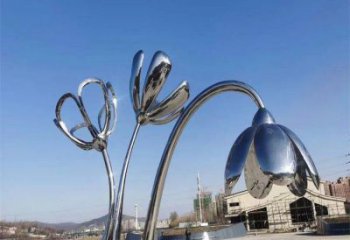 衡陽百合花雕塑承接，城市裝飾，大型不銹鋼百合花雕塑公司