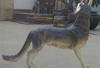 湘西銅狼雕塑廠家，銅雕動物狼，仿真工藝制作