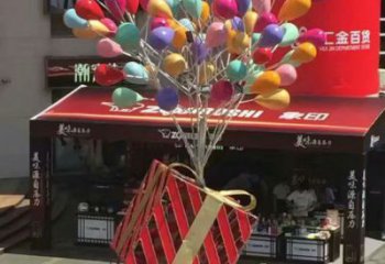 南通氣球樹雕塑承接，美陳雕塑，玻璃鋼氣球樹雕塑制造
