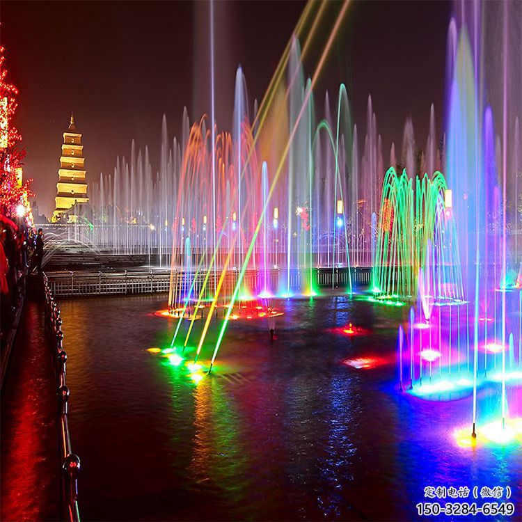 隆德選定噴泉雕塑，燈光數控效果，水景藝術雕塑