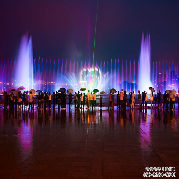 城東水景程控噴泉雕塑，高噴循環噴水方式設計