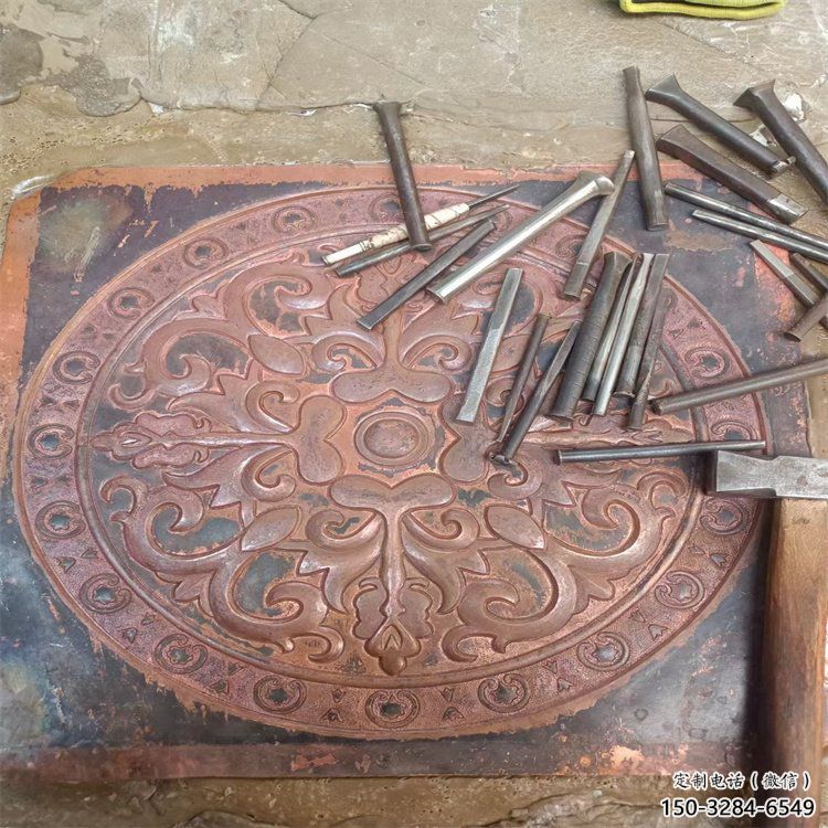 棗莊花卉浮雕精品，鍛銅構(gòu)件，別墅花卉浮雕廠家