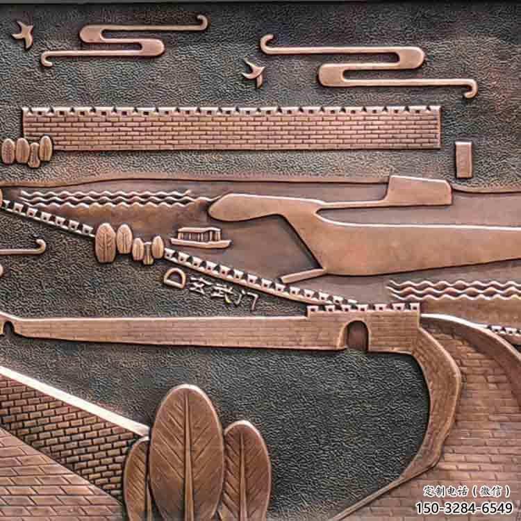 濟(jì)南銅浮雕景墻雕塑，圓雕工藝