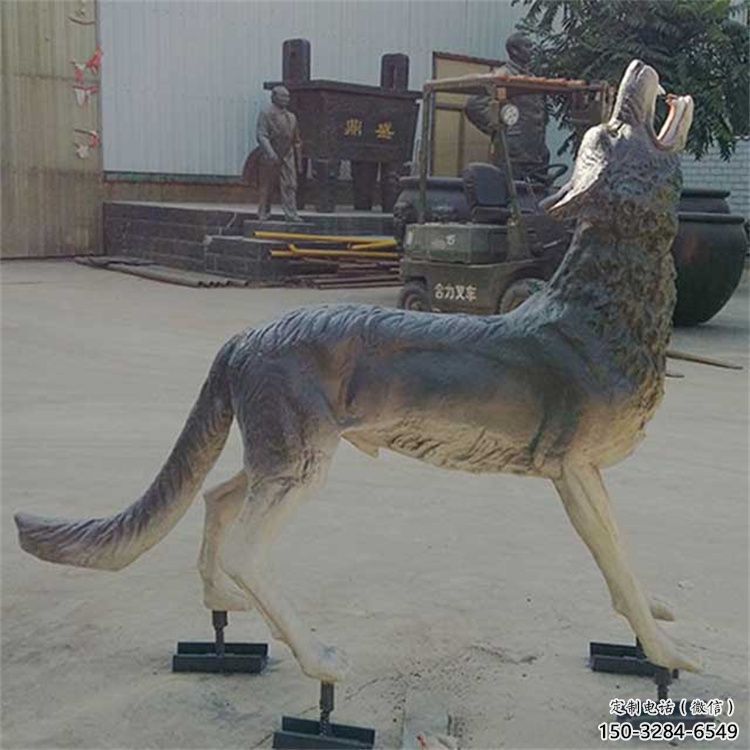 陽泉銅狼雕塑廠家，銅雕動物狼，仿真工藝制作