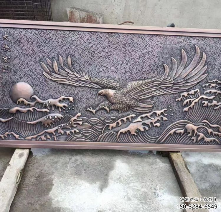 陽泉老鷹浮雕訂做，景區雕塑，鍛銅動物浮雕定價