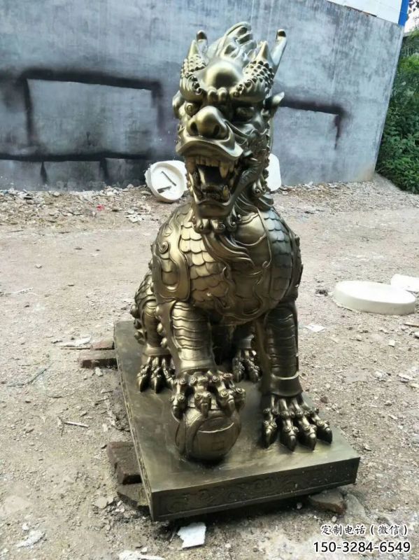 陽泉校園麒麟雕塑，拉絲海洋雕塑，卡通主題