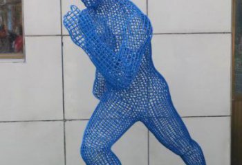 撫州鏤空跑步雕塑，標識雕塑，烤漆鐵藝人物雕塑優(yōu)選