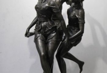 盤錦住宅小區跳舞雕塑