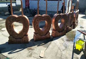 葫蘆島景觀同心鎖雕塑供應，藝術雕塑，現代鎖子雕塑供求