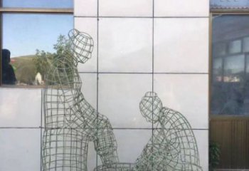 朝陽(yáng)鏤空孝道雕塑通用，街景小品，鐵藝洗腳雕塑制造