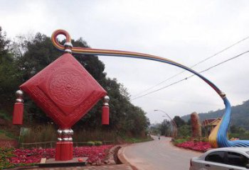 阿拉善盟街道中國結(jié)雕塑