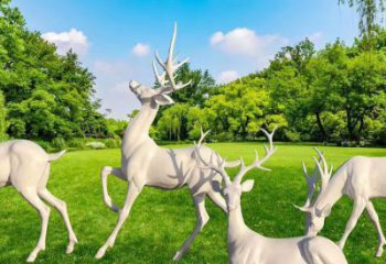 西吉梅花鹿雕塑定價(jià)，景觀概念，玻璃鋼梅花鹿雕塑預(yù)定