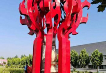 城北火球雕塑，精神堡壘火球雕塑落地展示