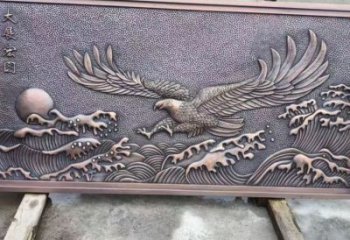 陽(yáng)泉老鷹浮雕訂做，景區(qū)雕塑，鍛銅動(dòng)物浮雕定價(jià)