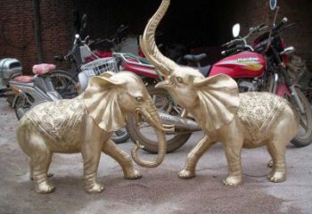 太原大象雕塑制造商，小區(qū)擺件，銅大象雕塑提供