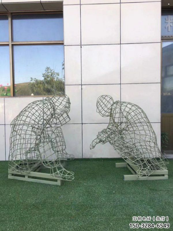 綿陽鏤空對弈雕塑標準，廣場雕塑，鐵藝民俗人物雕塑供給