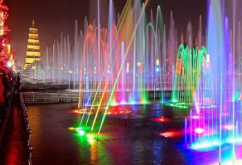 漢中選定噴泉雕塑，燈光數控效果，水景藝術雕塑