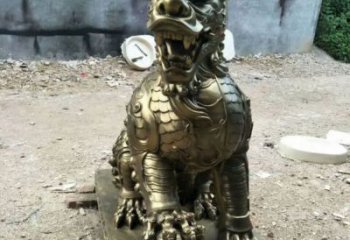 蓮湖校園麒麟雕塑，拉絲海洋雕塑，卡通主題