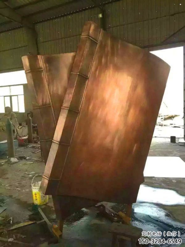 山南鑄銅書籍供應，街景小品，銅書籍雕塑廠家優價
