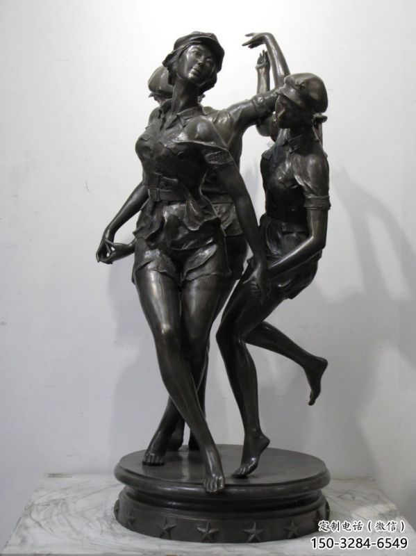 昆明住宅小區跳舞雕塑