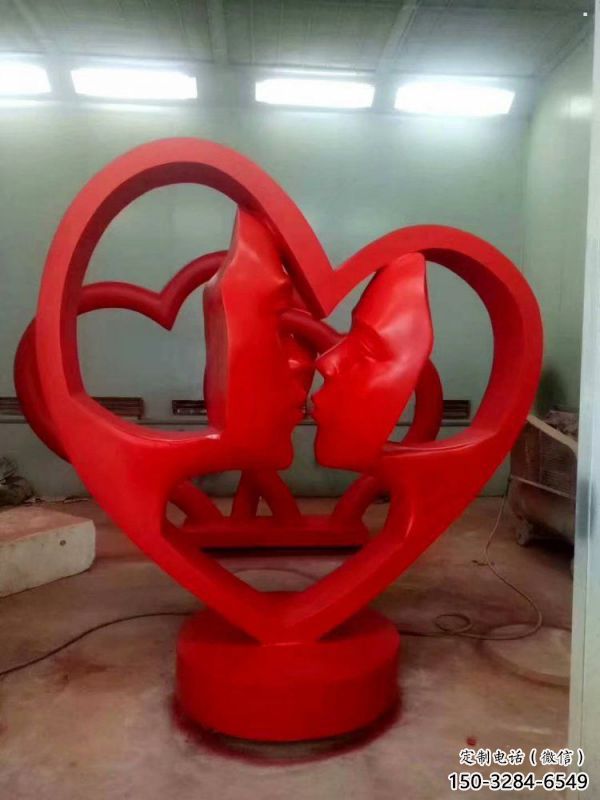 昆明制造心形人物雕塑供需，鋼管組合，雕塑工程制作供應