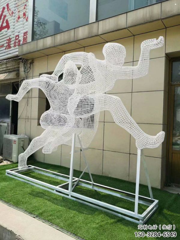 杭州鏤空健兒雕塑制造，校園雕塑，金屬鐵藝人物雕塑展品