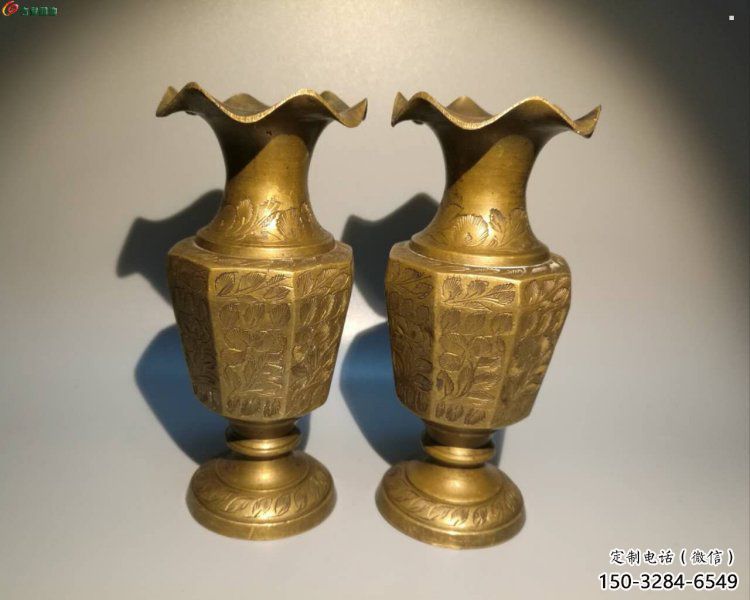 臺(tái)州花瓶雕塑定價(jià)，鑄銅工藝，銅花瓶雕塑制作廠家