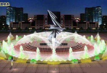 阿克蘇水景搖擺噴泉雕塑，循環(huán)噴水模式噴泉雕塑加工