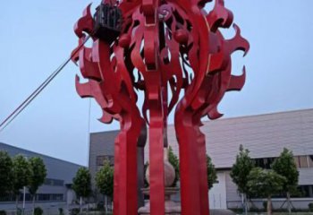 怒江火球雕塑，精神堡壘火球雕塑落地展示