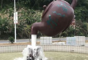 思茅小區天壺標志雕塑，多彩藝術，天壺雕塑生產廠家