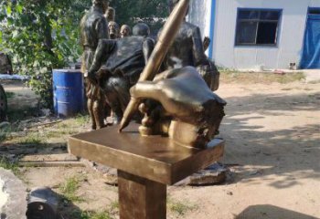 湖州手握鋼筆雕塑，街道標(biāo)識(shí)，玻璃鋼手握鋼筆雕塑廠家