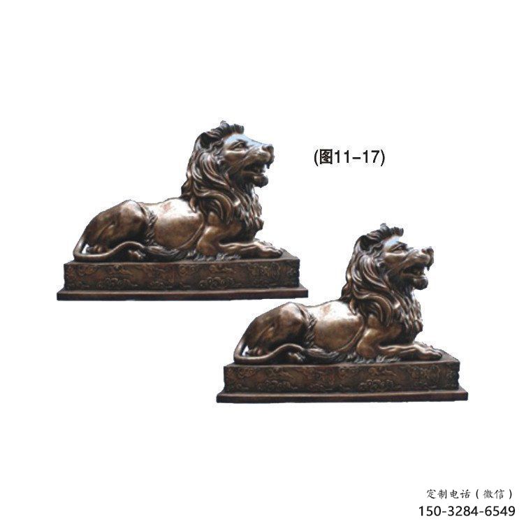 黔江公園獅子雕塑供求，景觀雕塑，鑄銅趴獅雕塑優選