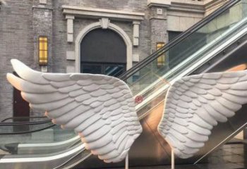 長(zhǎng)壽景觀鳥(niǎo)翅雕塑制造，歐式風(fēng)格，不銹鋼鳥(niǎo)翅雕塑定價(jià)